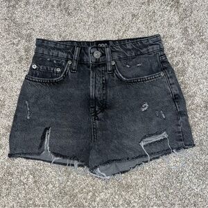 BDG Summer Cut Off Ripped Black Jean Shorts